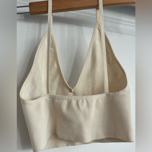 Free People Ali Low-Back Seamless Bra, Xs/Small, in ivory. - Picture 9 of 16